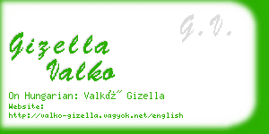 gizella valko business card